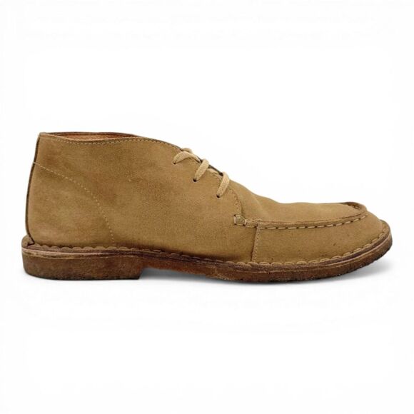 J. Crew Men\'s Macalister Moc Toe Suede Chukka Boot Stone Made In Italy Size 9